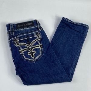 (sold)Rock Revival Celine Capri Dark Blue Jeans Women's Size 28